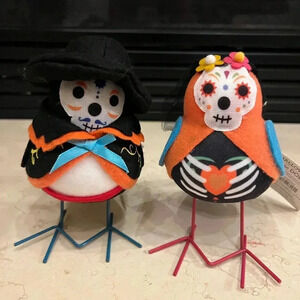 NWT new set of 2  Walmart day of the dead birds 2022 target inspired Halloween